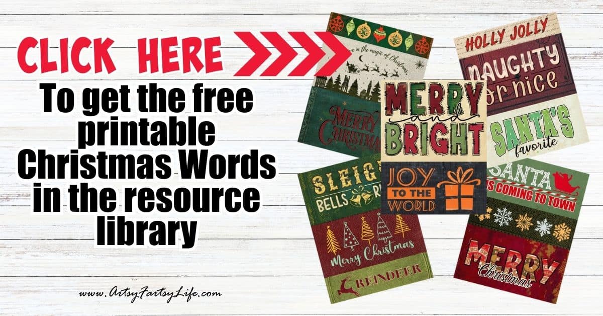Vintage-Inspired Christmas Words – Free Printable Set for Holiday Journals & Crafts
