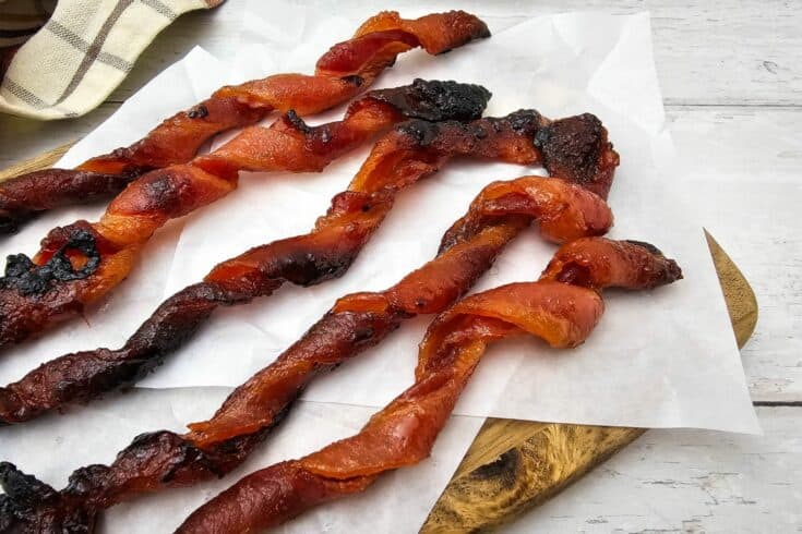 Sweet & Salty Candied Bacon Twists (Low Carb Option!)