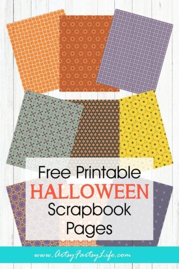 Vintage Halloween Scrapbook Patterns - Free Printables