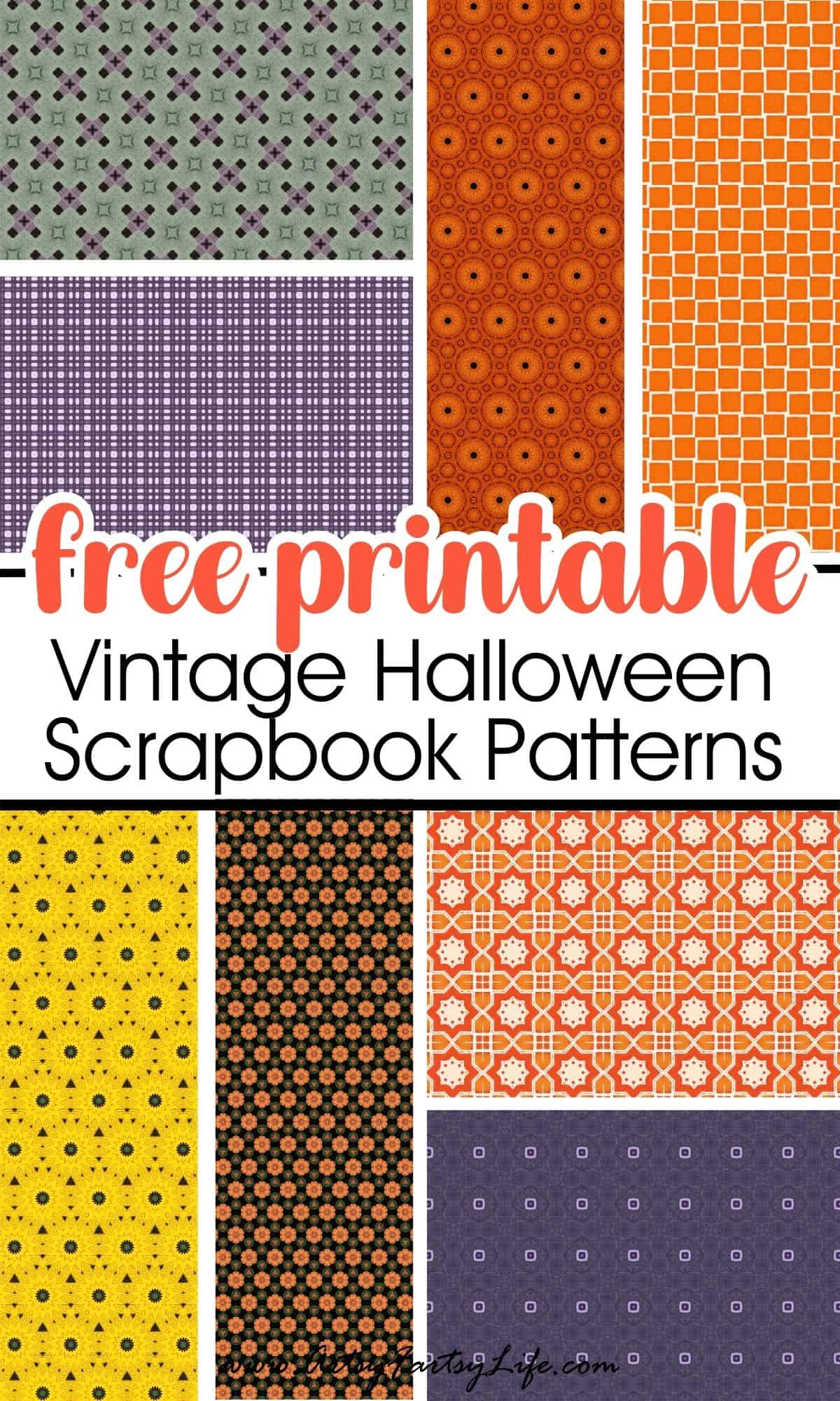 Vintage Halloween Scrapbook Patterns - Free Printables Vintage Halloween Scrapbook Patterns - Free Printables