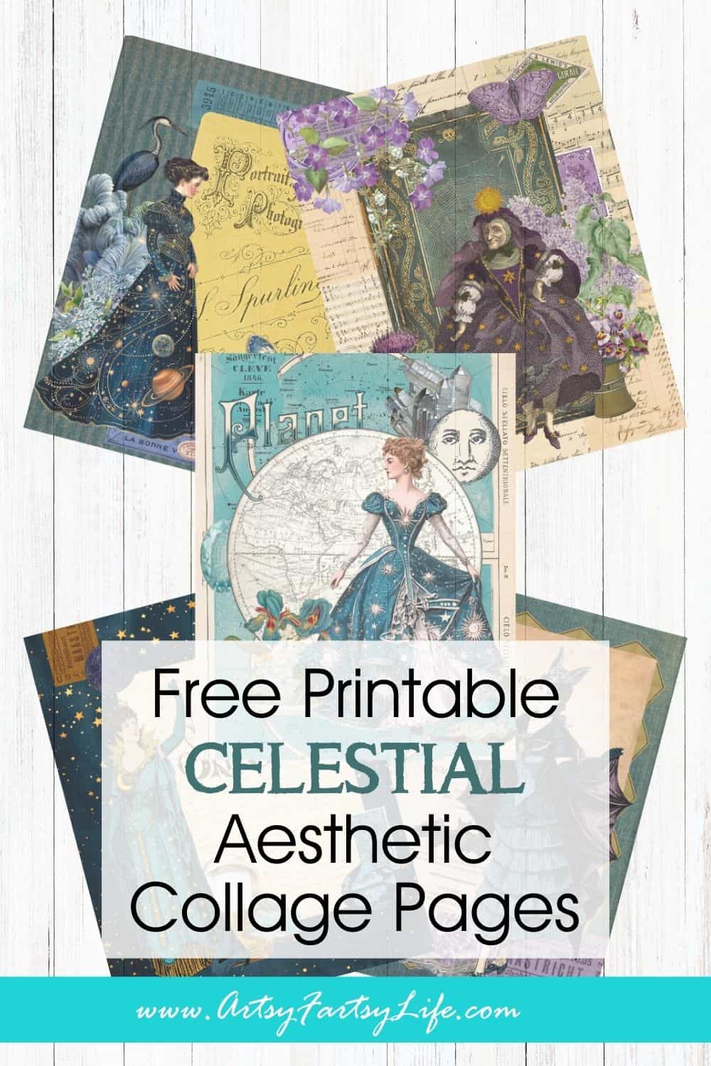 Celestial Mysticcore Aesthetic Free Printable Collage Pages Celestial Mysticcore Aesthetic Free Printable Collage Pages