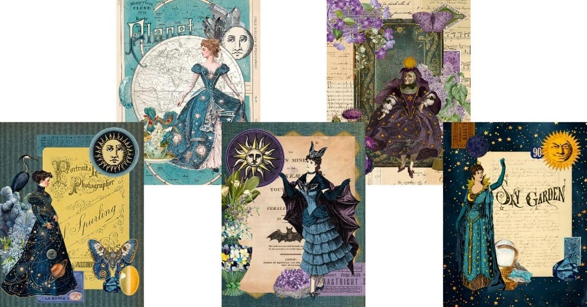 Celestial Mysticcore Aesthetic Free Printable Collage Pages Celestial Mysticcore Aesthetic Free Printable Collage Pages