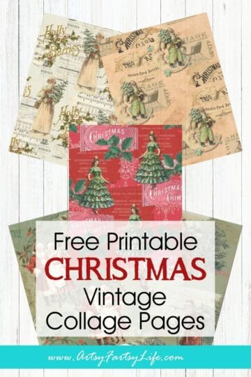 Vintage Christmas Collage Backgrounds - Free Printable Holiday Joy!