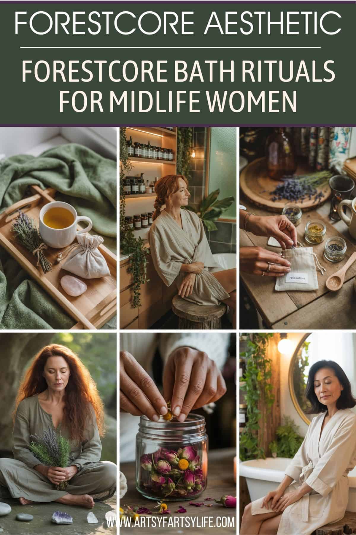 Forestcore Bathing & Herbal Baths: Nature-Inspired Wellness for Midlife Women