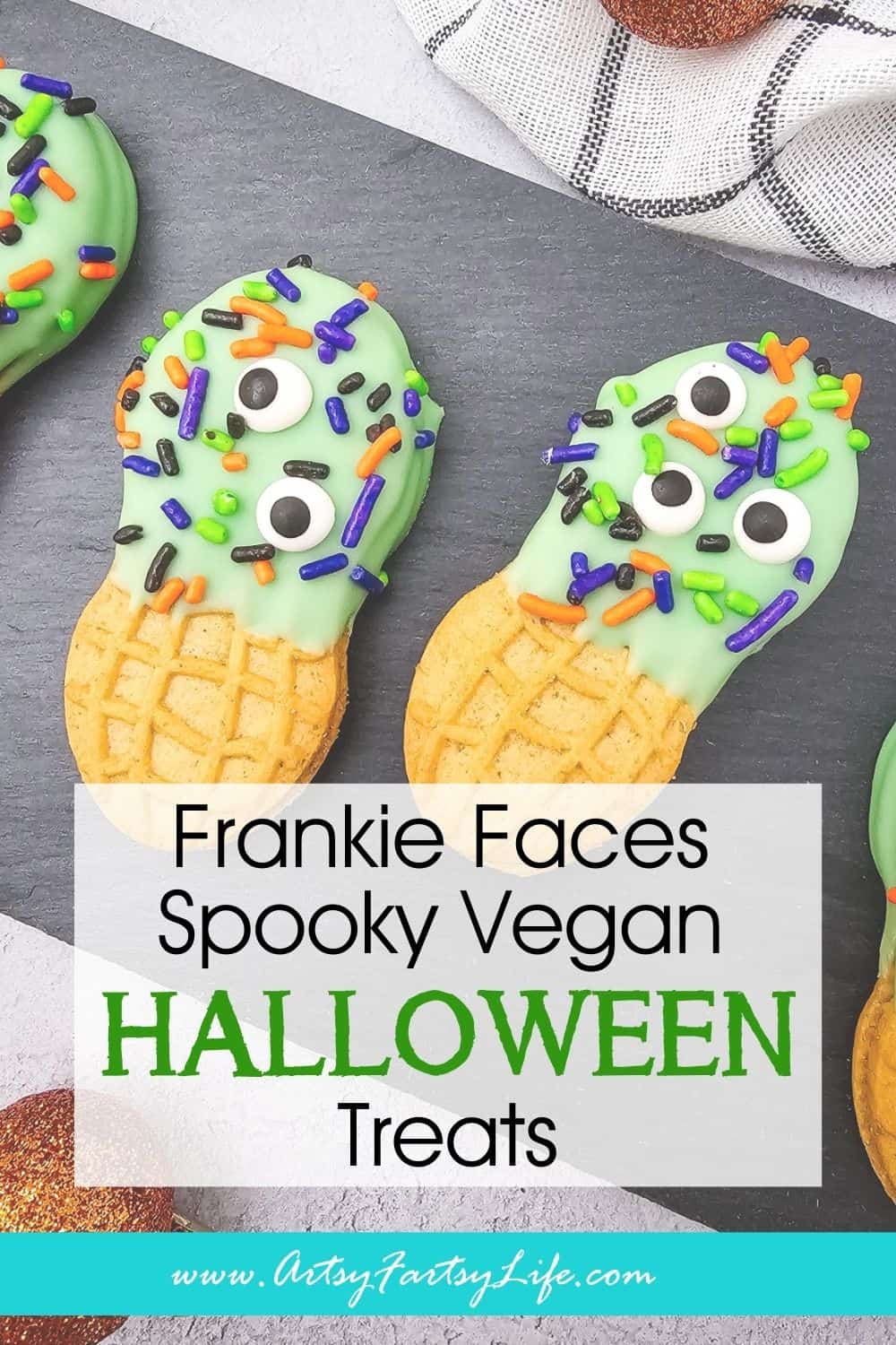 Frankie Faces - A Spooky Vegan Halloween Treat! Frankie Faces - A Spooky Vegan Halloween Treat!