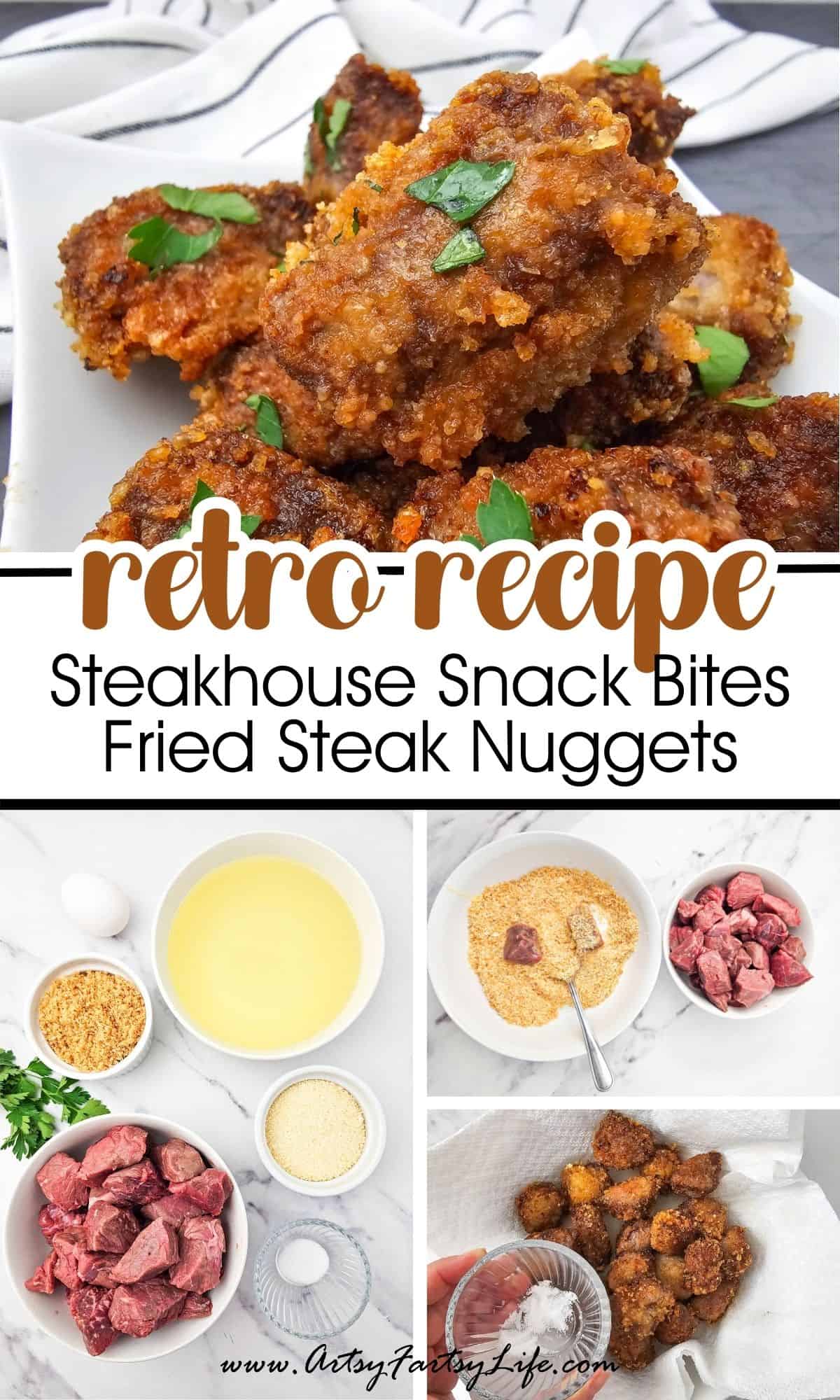 Steakhouse Snack Bites - Retro Fried Steak Nuggets