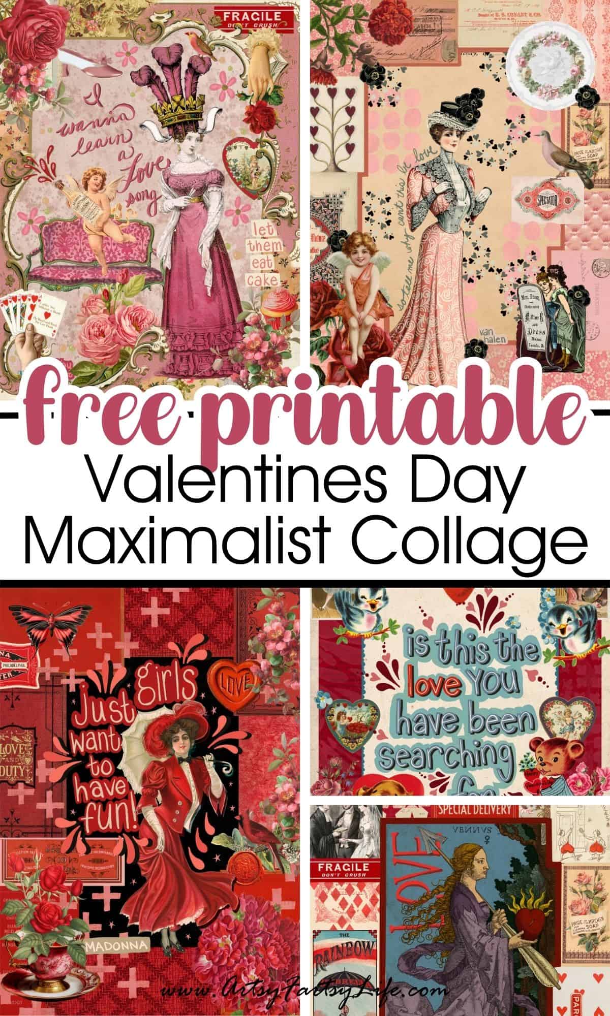 Romantic Chaos? Yes Please! Free Maximalist Valentine’s Day Printables