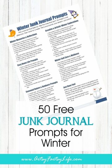 50 Cozy Winter Junk Journal Prompts to Spark Your Creativity