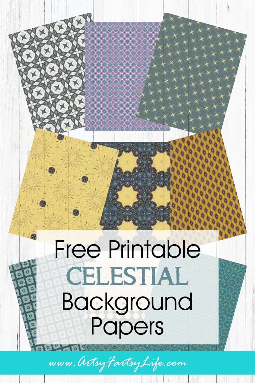 Magical Celestial Patterns – Free Printable Backgrounds for Dreamy Paper Projects