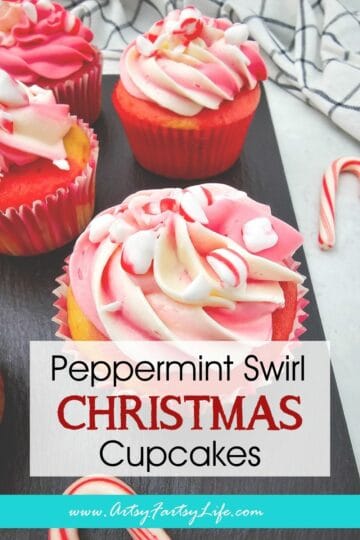Peppermint Swirl Christmas Cupcakes (with Candy Cane Crunch!)