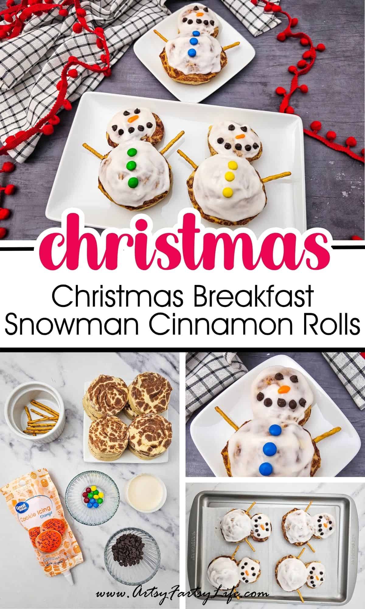 Snowman Cinnamon Rolls – The Cutest Christmas Breakfast Ever!