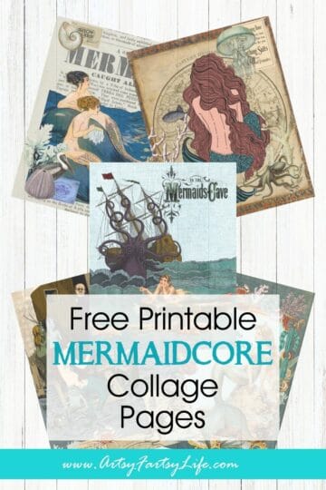 Dive into Dreamy Mermaidcore: Free Vintage Collage Printables You’ll Adore