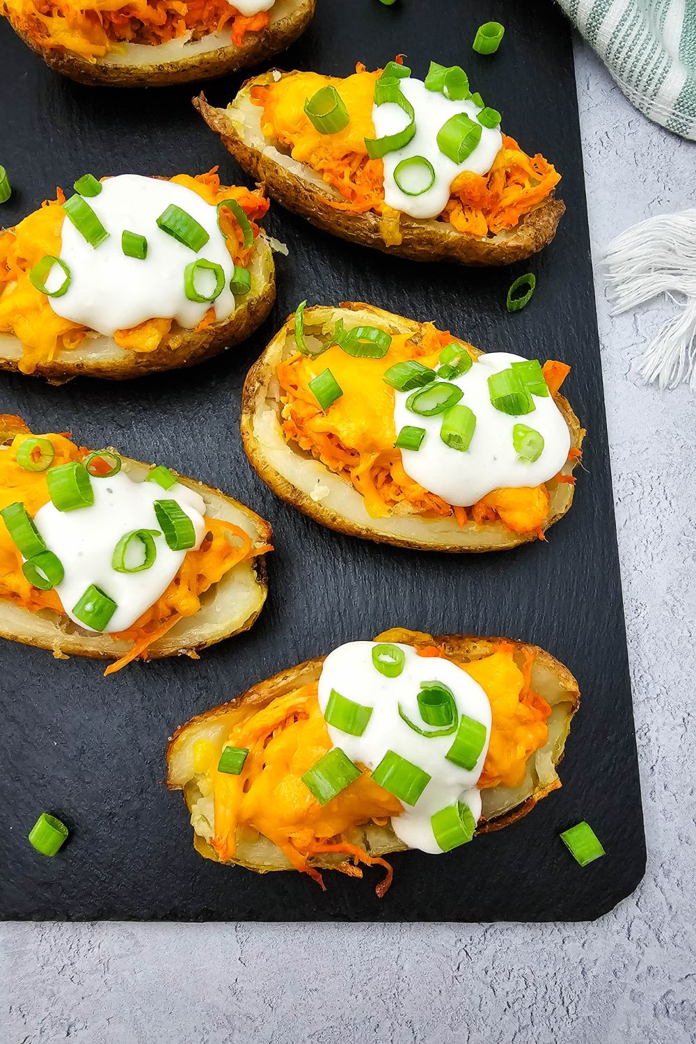 Buffalo Chicken Potato Skins - The Ultimate Spicy Appetizer Mashup!