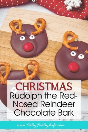 Rudolph the Red-Nosed Reindeer Chocolate Bark – The Cutest No-Bake Holiday Treat!
