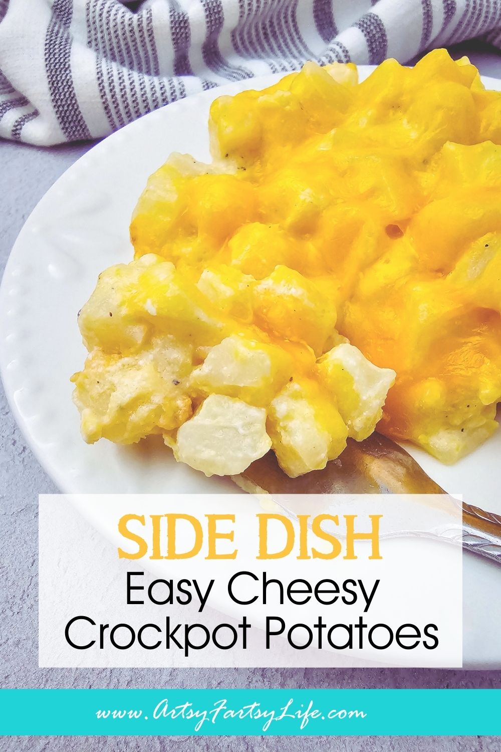 Cheesy Crockpot Potatoes - The Easiest Side Dish Ever