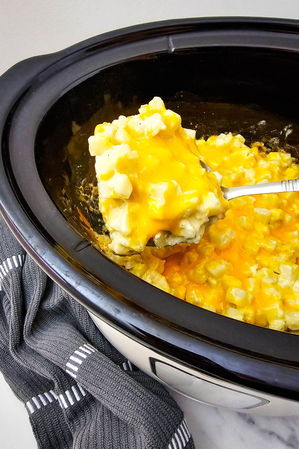 Cheesy Crockpot Potatoes - The Easiest Side Dish Ever