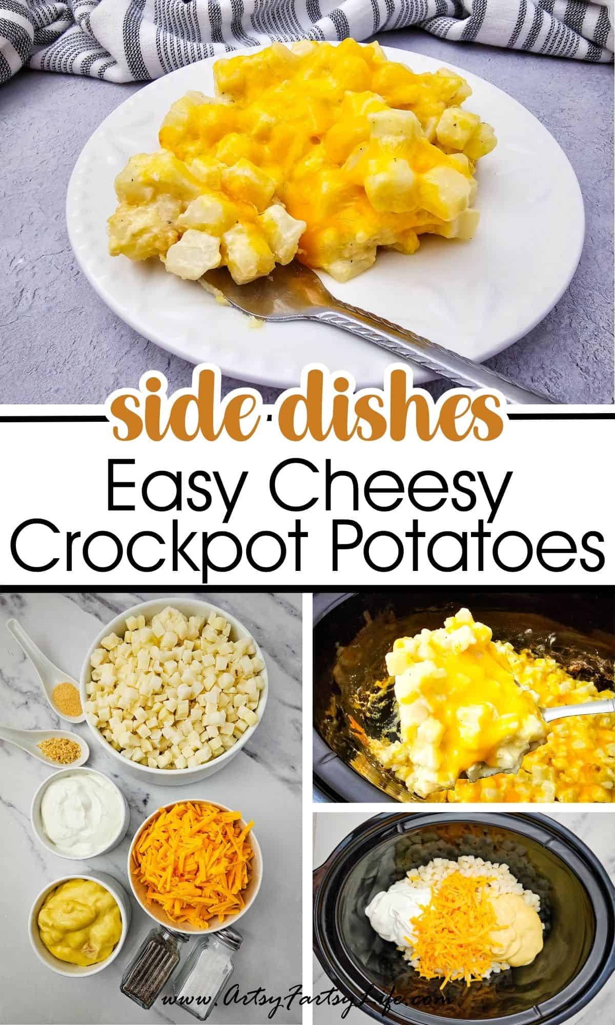 Cheesy Crockpot Potatoes - The Easiest Side Dish Ever
