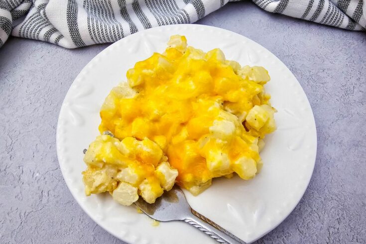 Cheesy Crockpot Potatoes - The Easiest Side Dish Ever