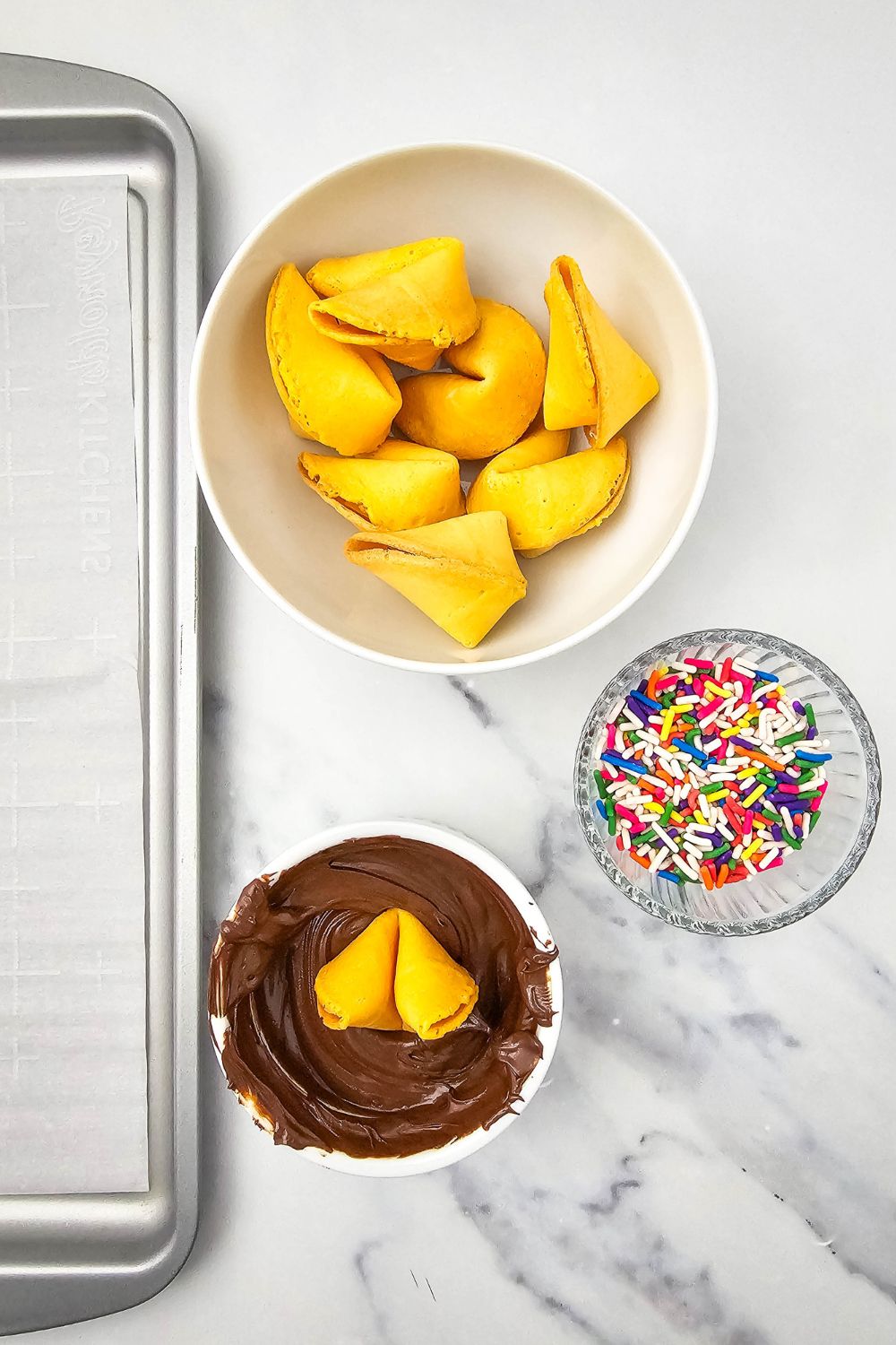 Fortune Cookie Glow-Up: Rainbow Sprinkle Edition