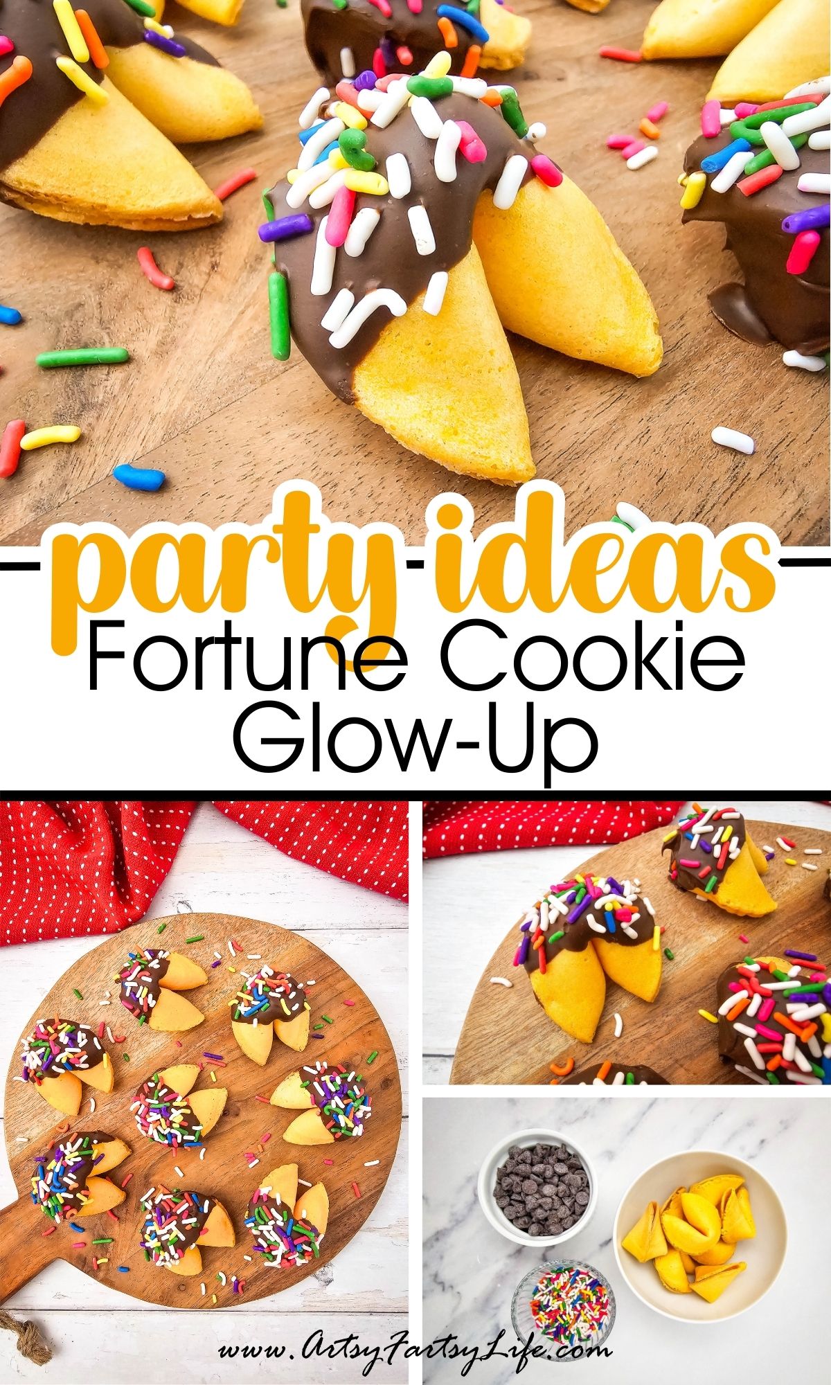 Fortune Cookie Glow-Up: Rainbow Sprinkle Edition