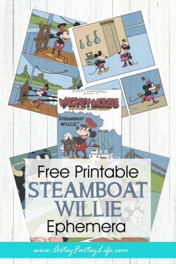 Classic Toon Treasures - Free Printable Steamboat Willie-Inspired Ephemera