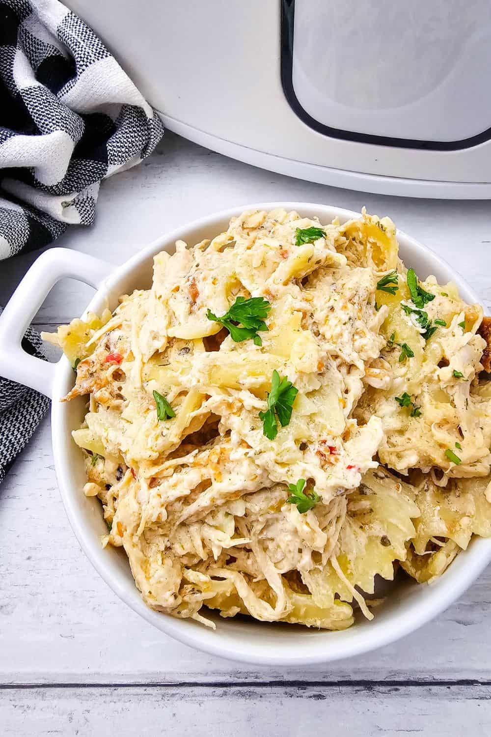 Dump-and-Go Chicken Pasta Casserole - Crockpot Style