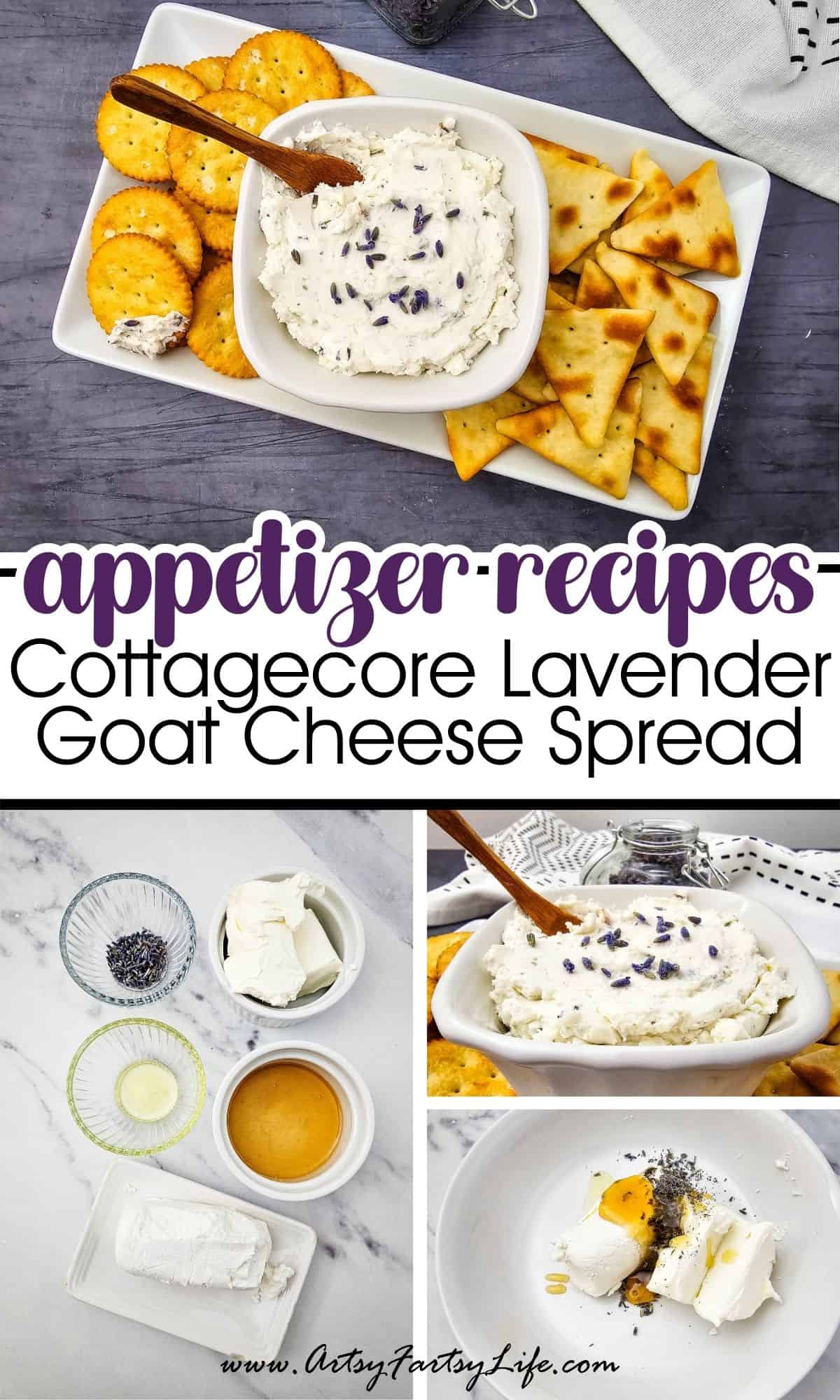 Whimsical Lavender Goat Cheese Spread for Cottagecore Tea Parties
