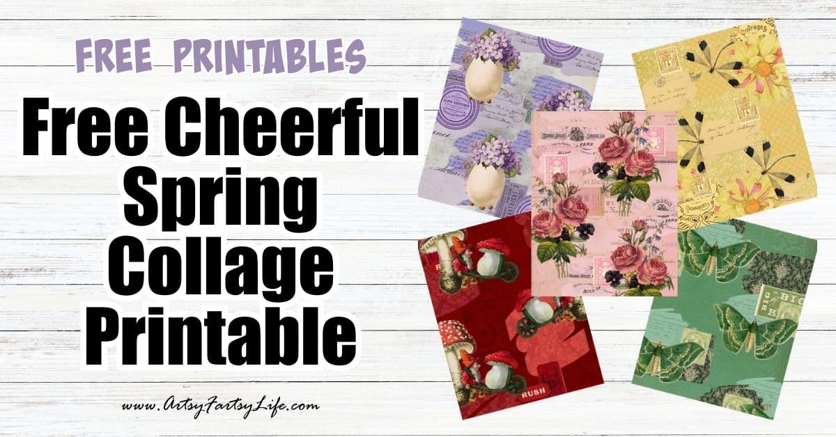 Cheerful Spring Collage Printable - Free Junk Journal Pages Full of ...