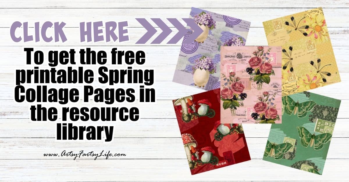 Cheerful Spring Collage Printable - Free Junk Journal Pages Full of Whimsy!
