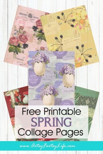 Cheerful Spring Collage Printable - Free Junk Journal Pages Full of Whimsy!