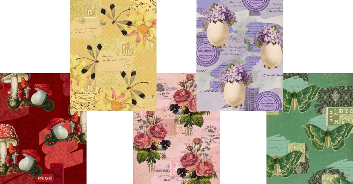 Cheerful Spring Collage Printable - Free Junk Journal Pages Full of Whimsy!