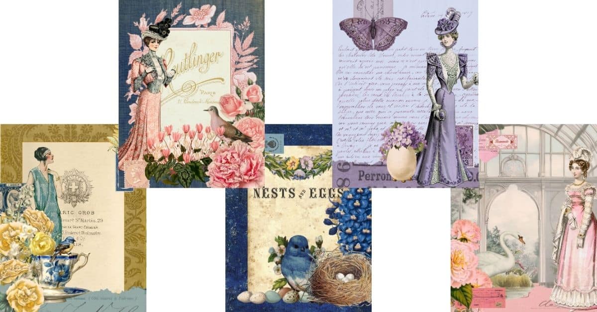 Free Spring Journal Pages with Victorian Charm & Blooming Style