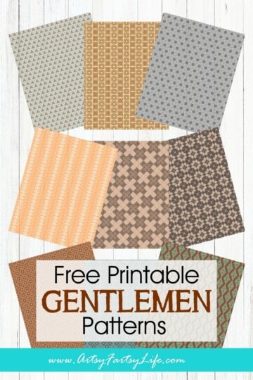 Vintage Gentleman Father’s Day Scrapbook Papers