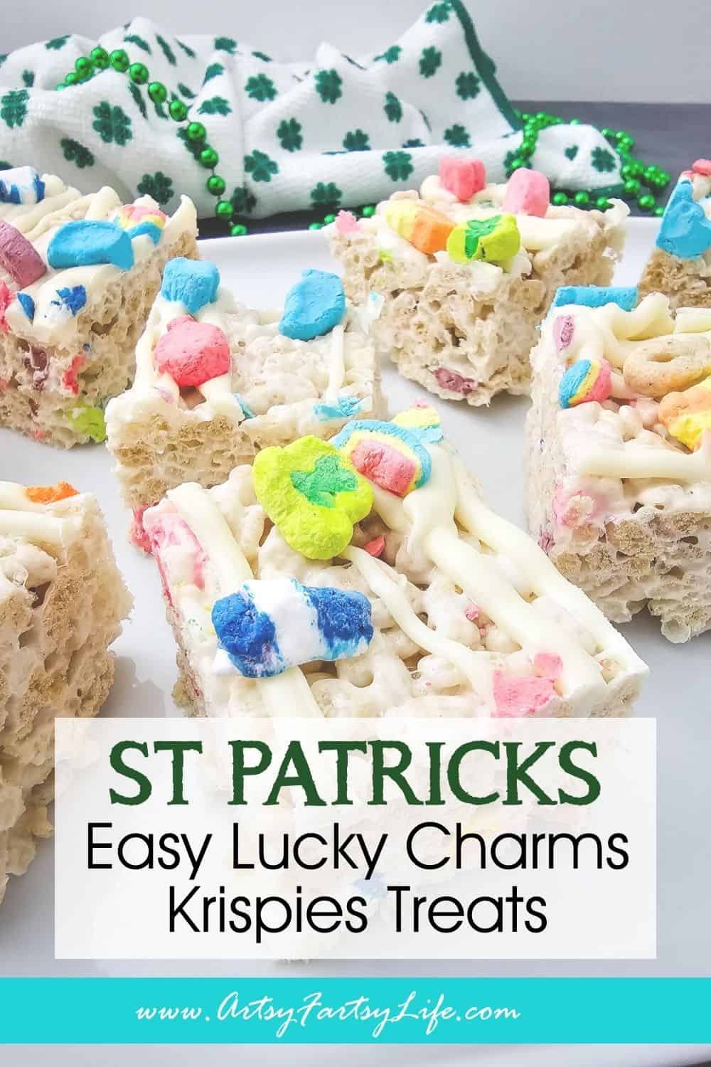 Easy Lucky Charms Krispies Treats for St. Patrick’s Day