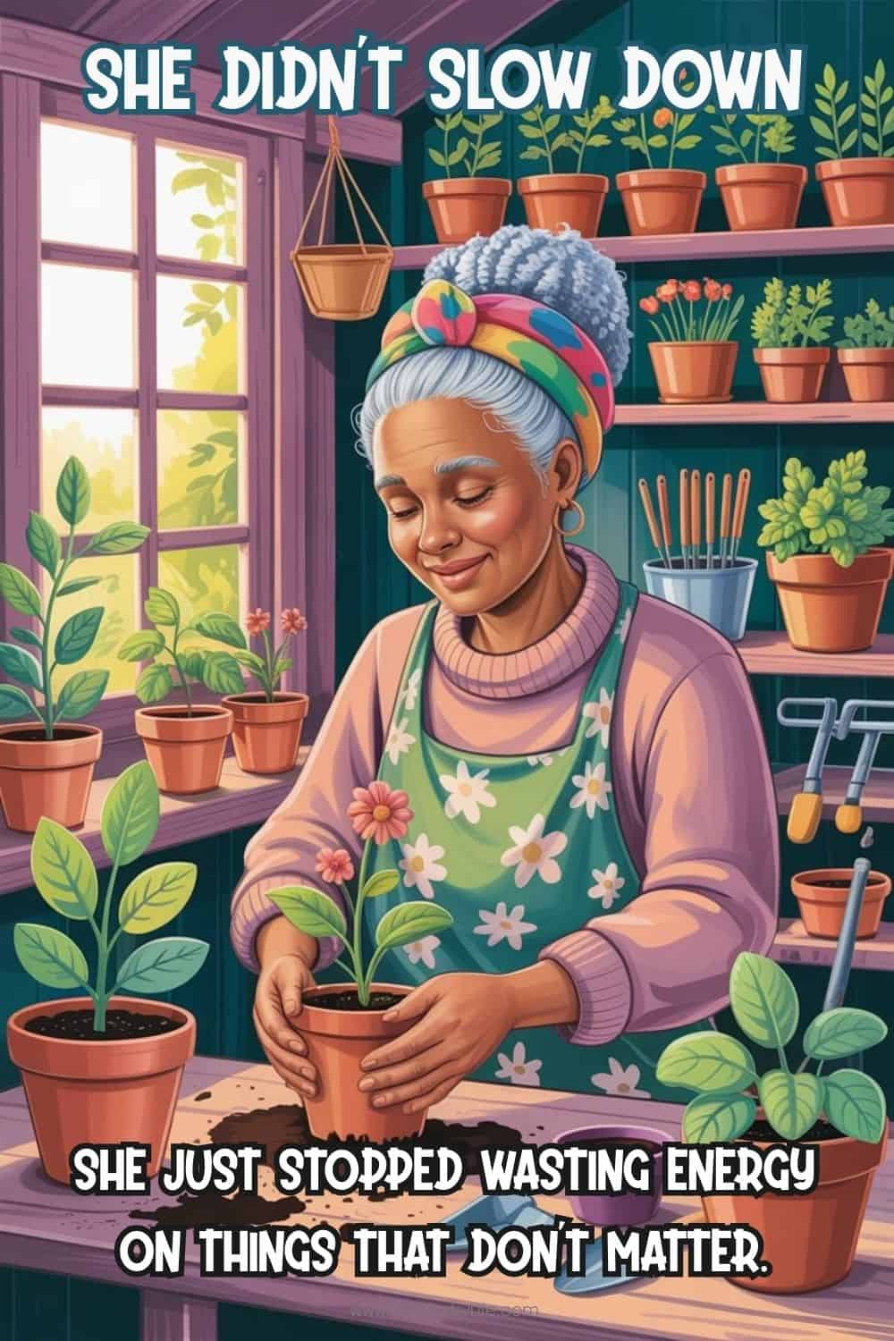 She didn't slow down. She just stopped wasting energy on things that don't matter.