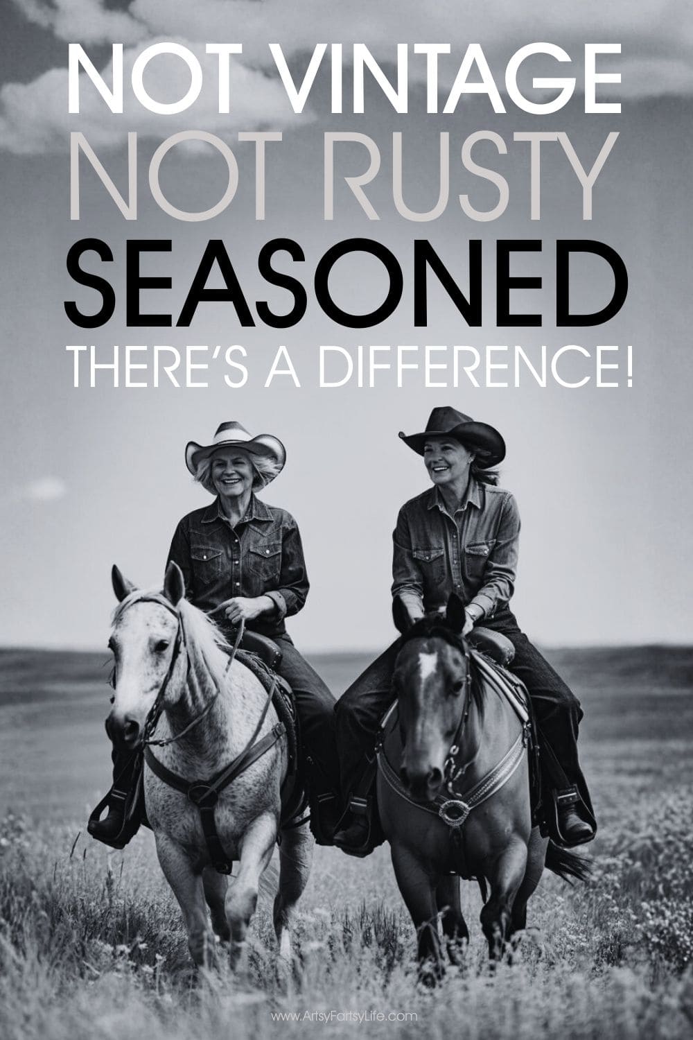 Not vintage. Not rusty. Seasoned. There's a difference.