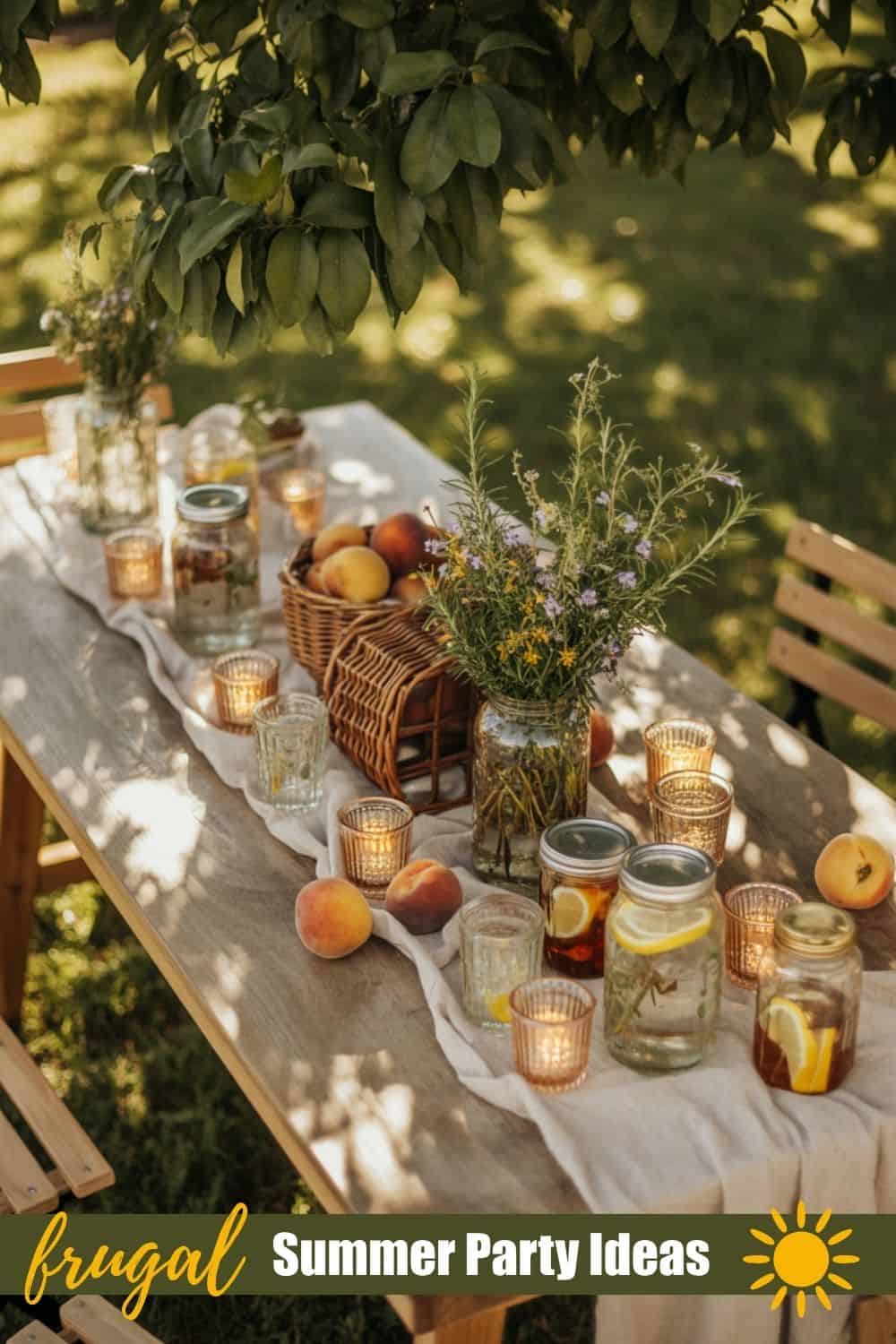 1. Set the Scene With What You Already Own - Frugal Summer Party Ideas