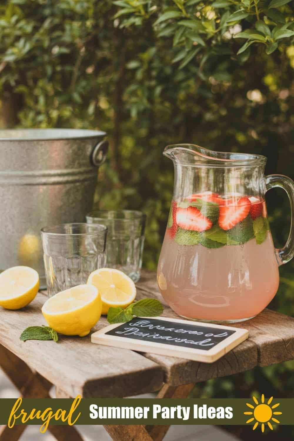 4. Serve Crowd-Pleasing Drinks Without a Full Bar - Frugal Summer Party Ideas