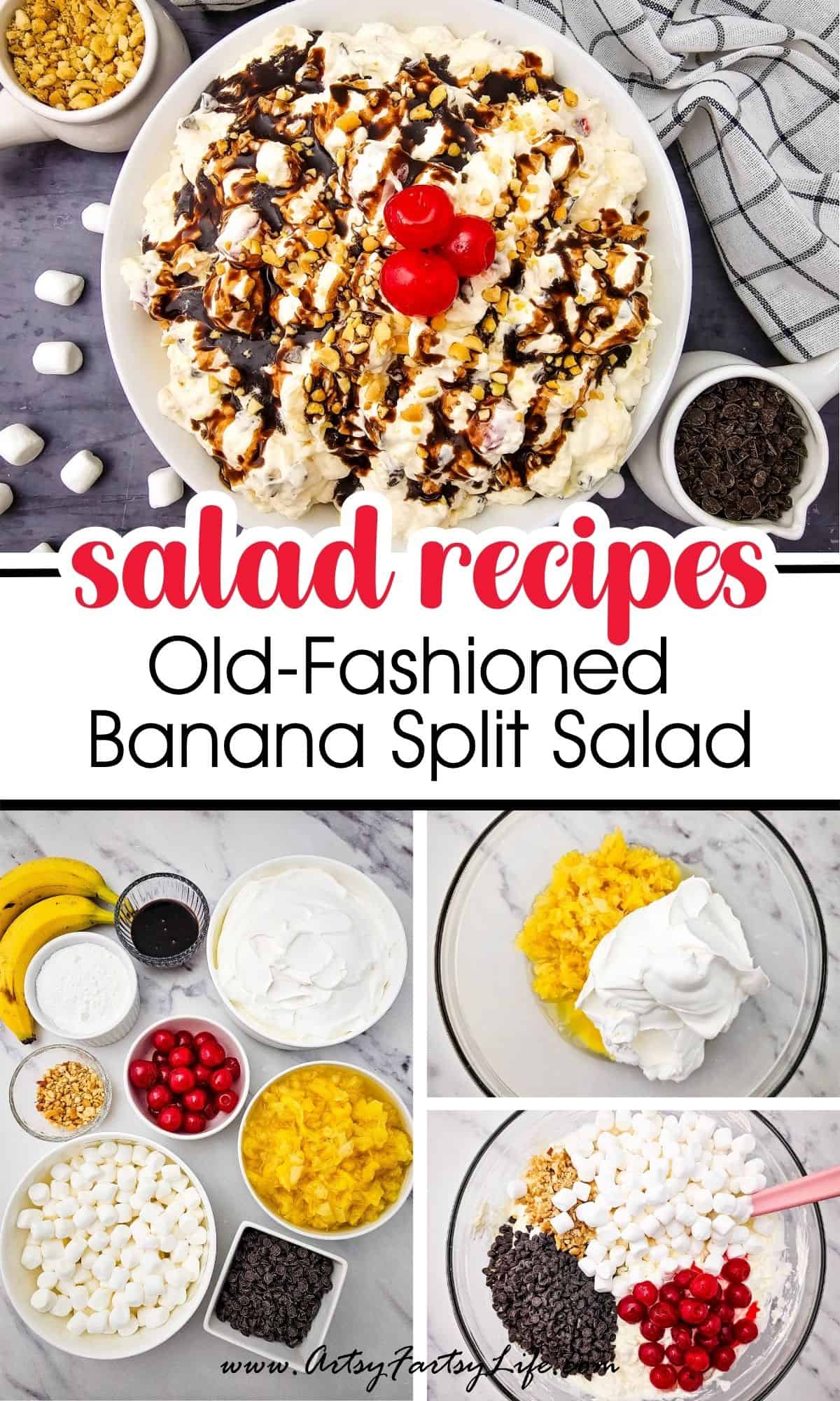 Banana Split Fluff Salad - Nostalgic, No Bake & Easy