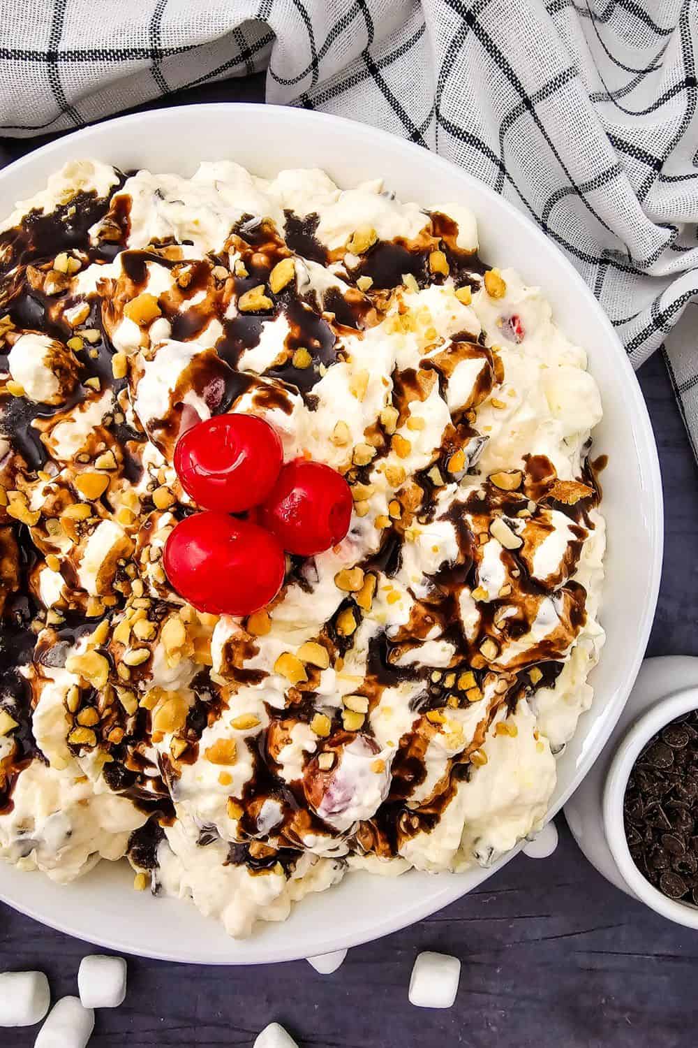 Banana Split Fluff Salad - Nostalgic, No Bake & Easy