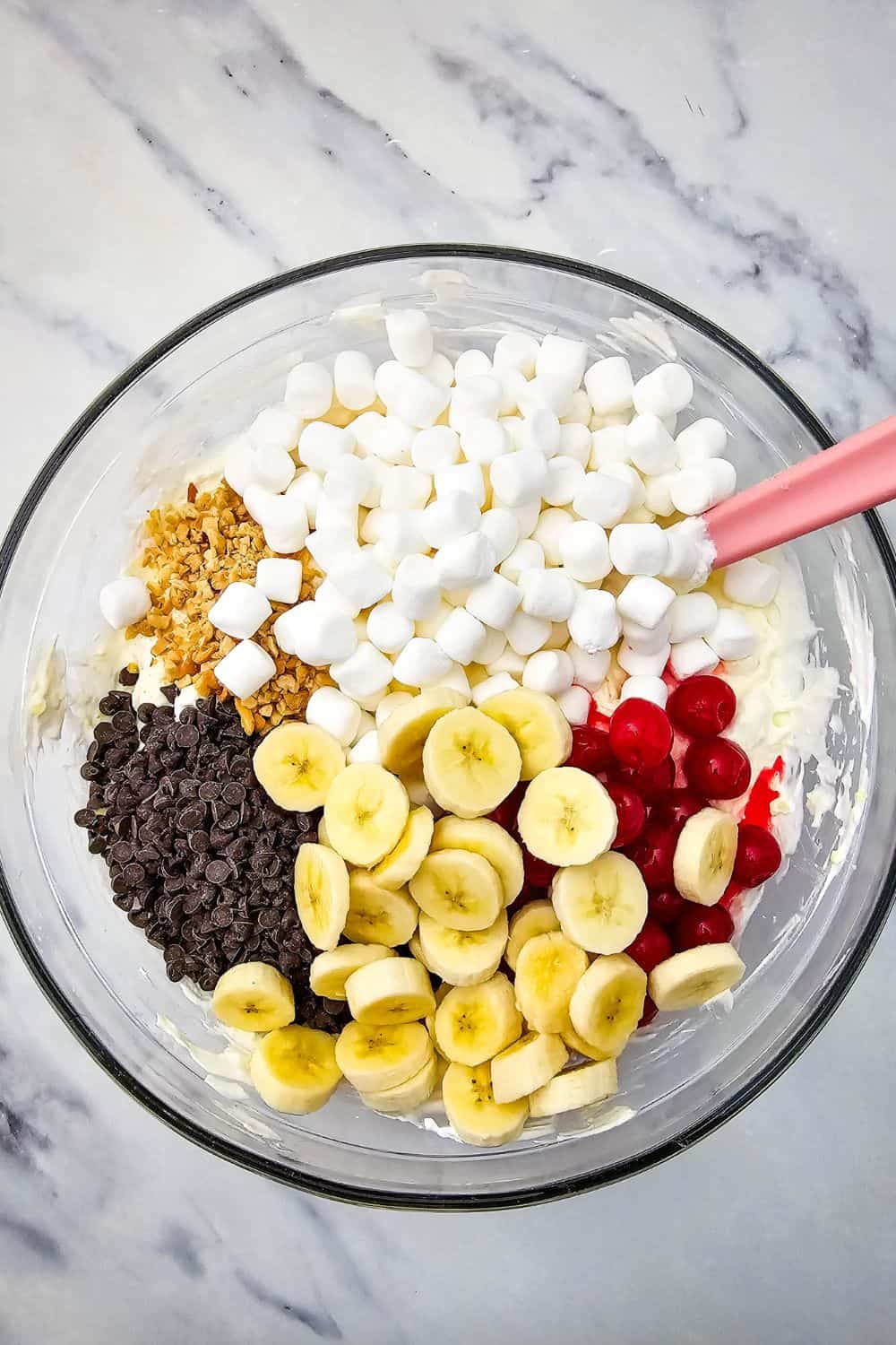 Banana Split Fluff Salad - Nostalgic, No Bake & Easy