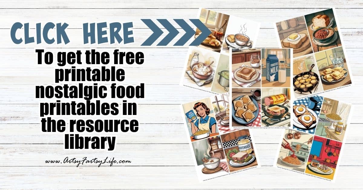 Free Frugal Foods Printables - Nostalgic Kitchen Art