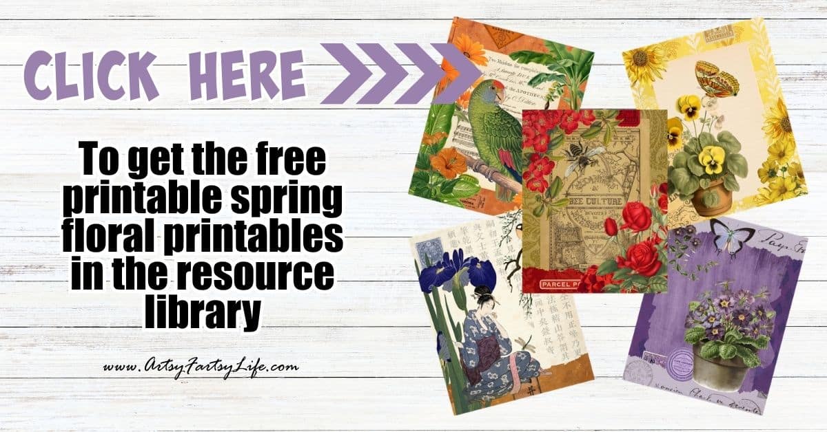 Free Spring Floral Printable - Vintage Botanical Cottagecore Ephemera