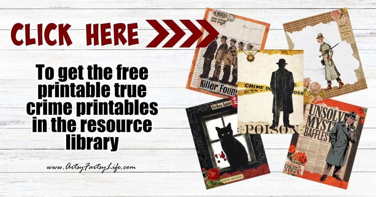 Free Vintage True Crime Junk Journal Pages - Dark Moody Ephemera for Mystery Lovers