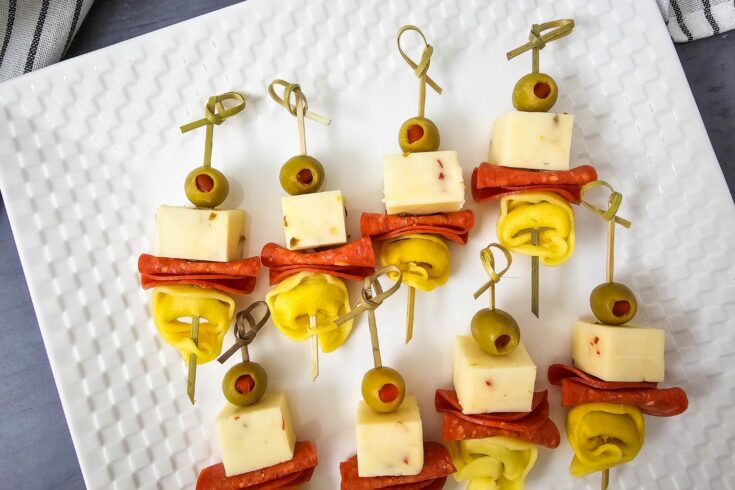 Tortellini Antipasto Skewers (Easy Party Appetizer)