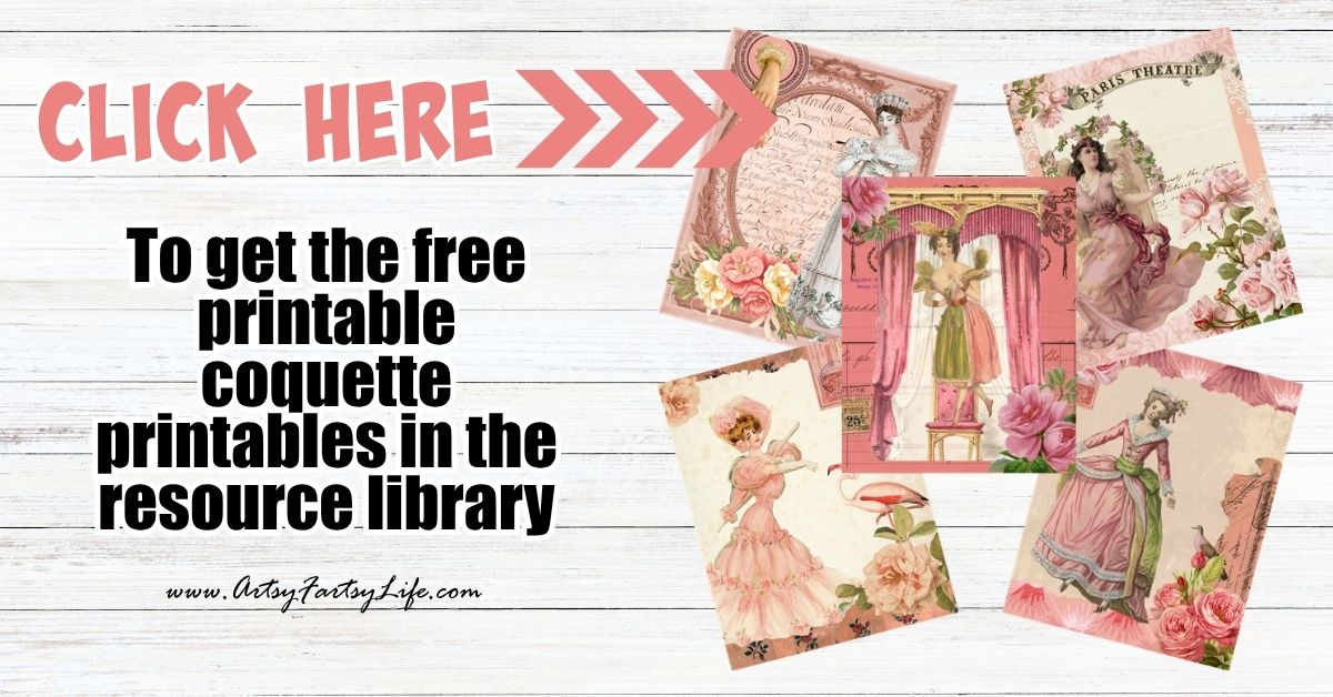 Free Coquette Junk Journal Pages - Vintage Pink Ephemera Printable
