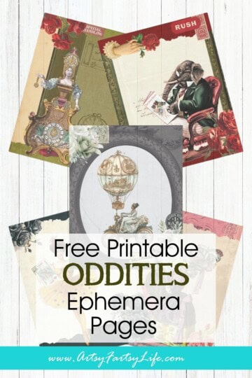 Free Enchanted Oddities Junk Journal Pages - Whimsical Victorian Ephemera Printables