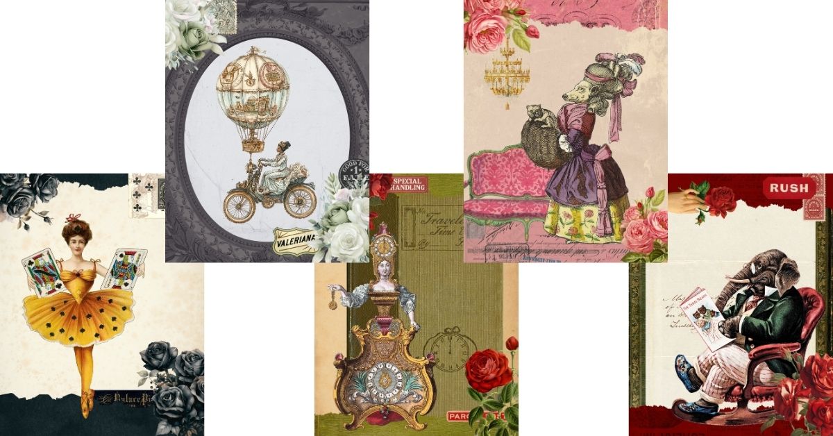 Free Enchanted Oddities Junk Journal Pages - Whimsical Victorian Ephemera Printables
