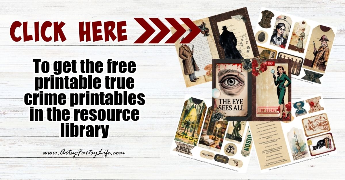 Free True Crime Junk Journal Ephemera Sheets - Vintage Detective Printables for Dark & Moody Collage
