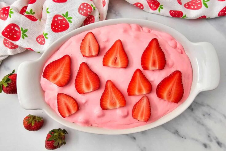 Pink Strawberry Fluff Salad - An Old Fashioned Favorite